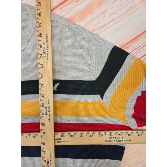 American Eagle Outfitters XXL Vintage Fit Long Sleeve Waffle Knit Shirt Crew Nec - Picture 8 of 8